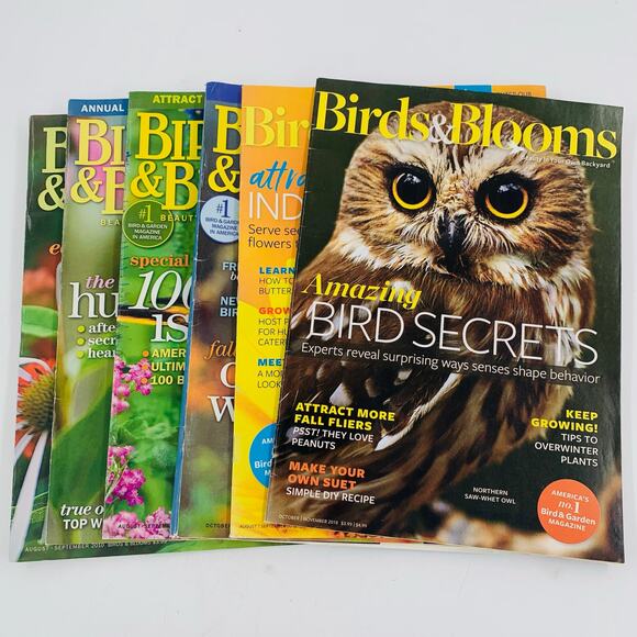 Birds And Blooms Magazine Lot Of 6 2010 2011 2018 Humming Birds Owls Woodpeckers - Picture 9 of 9